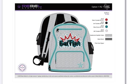 BadFlyer X Rebel Dream Bag Plus in White Opalescent